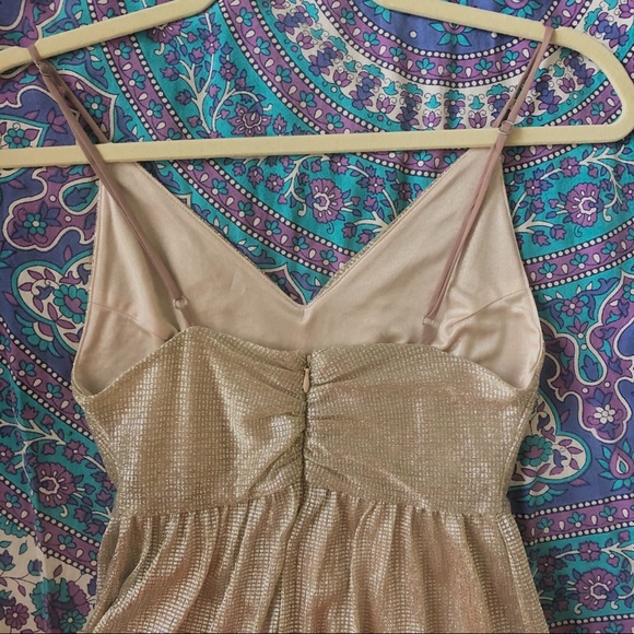 Urban Outfitters Light Gold Romper - Picture 2 of 3